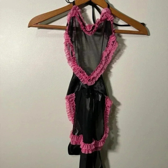 Vintage Y2K Coquette heart shaped lingerie with satin, mesh, ribbons, bows 🎀 OS - Picture 10 of 10